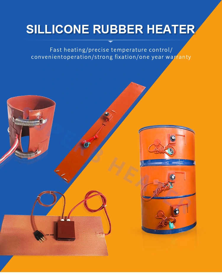 Flexible Custom Silicone Rubber Heater for Drum /Tank Blanket Heater