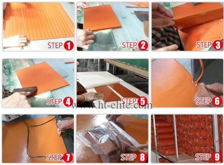 Industrial Heating Blankets / Pads / Plates Silicone Rubber Heater