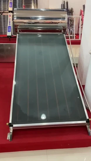 Chauffe-eau solaire thermo à plaque plate en chrome noir