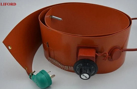 Réchauffeur de couverture de réservoir de tambour de bande de caoutchouc de silicone flexible et personnalisé